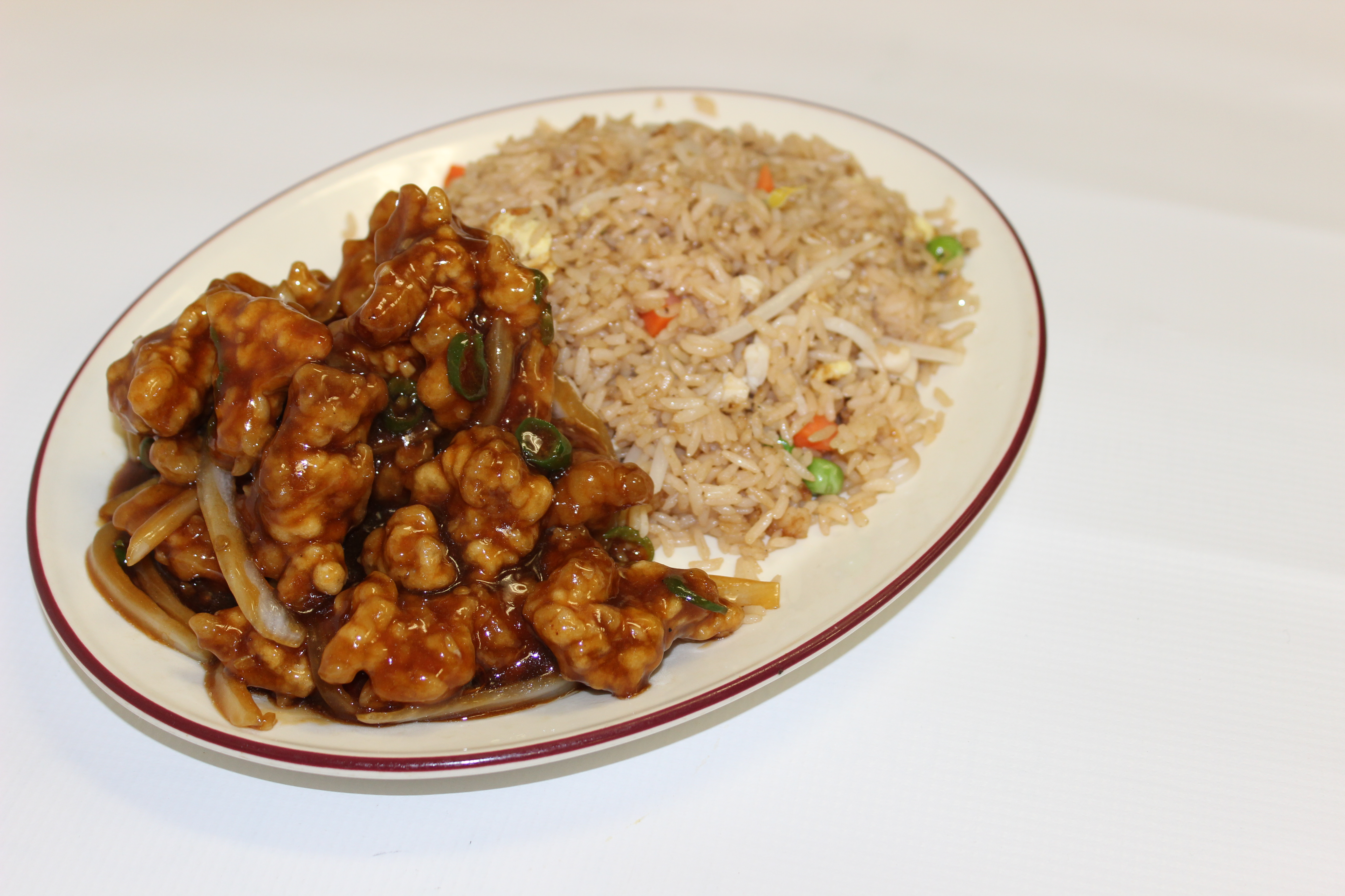 (L)Chili Chicken with Fried Rice – General Thai Chinese